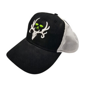BONE COLLECTOR LOGO MESH TRUCKER SNAPBACK HAT CAP BLACK